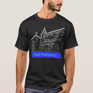 San Francisco 1986 art The MUSEUM Zazzle Drawing T-Shirt