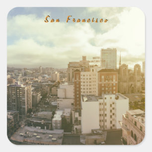 San Francisco Aerial View Square Sticker