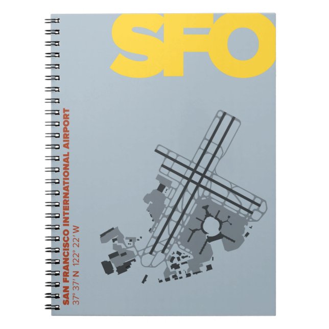 San Francisco Airport (SFO) Diagram Notebook (Front)
