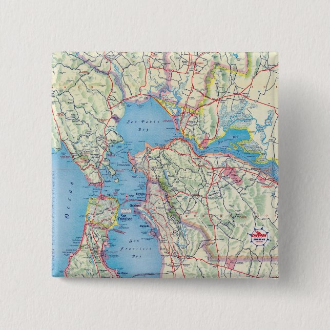 San Francisco and Vicinity 15 Cm Square Badge (Front)