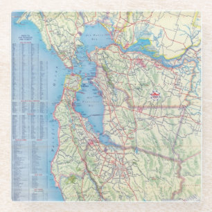 San Francisco and Vicinity Glass Coaster