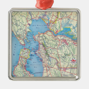 San Francisco and Vicinity Metal Tree Decoration