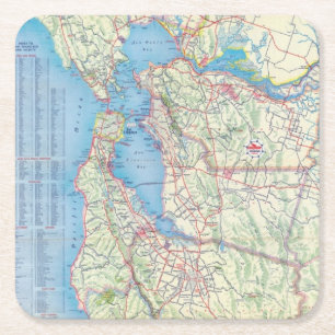 San Francisco and Vicinity Square Paper Coaster