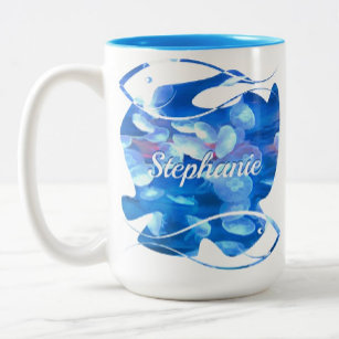 San Francisco Aquarium Jellyfish 0925 Two-Tone Coffee Mug
