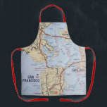 San Francisco Area Map  Apron<br><div class="desc">Wonderful old street map of San Francisco,  Oakland,  and the Bay area repurposed on an apron.</div>