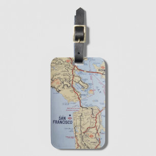 San Francisco Area Map  Luggage Tag