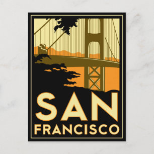 San Francisco Art Deco Poster Postcard