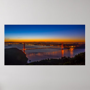 San Francisco at Dawn Panoramic Poster