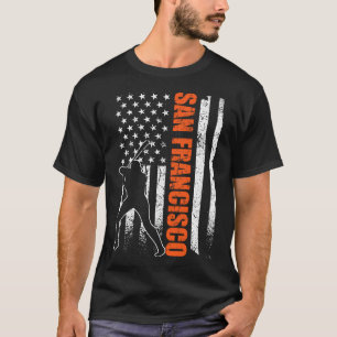 San Francisco Baseball Flag Usa Vintage Patriotic T-Shirt