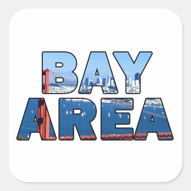 San Francisco Bay Area Square Sticker (Front)