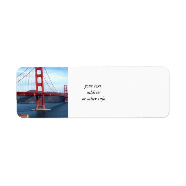 San Francisco Bay Bridge Return Address Label (Front)