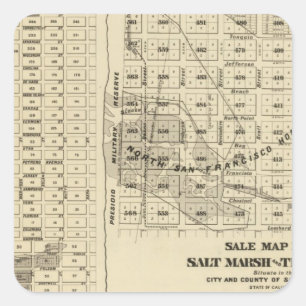 San Francisco Bay Salt Marsh 2 Square Sticker
