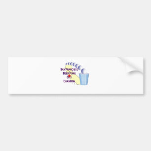 San Francisco Beer Pong Champion Bumper Sticker