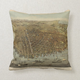 San Francisco Birds eye view Cushion