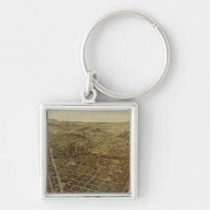 San Francisco Birds eye view Key Ring