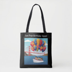 San Francisco Birthday Squad Balloon Design Tote Bag