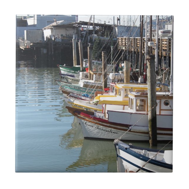 San Francisco Boats Tile (Front)