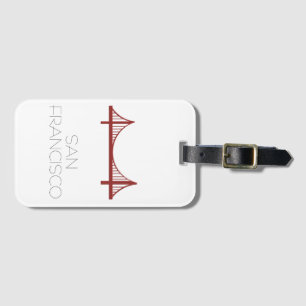 San Francisco Bridge Modern Luggage Tag