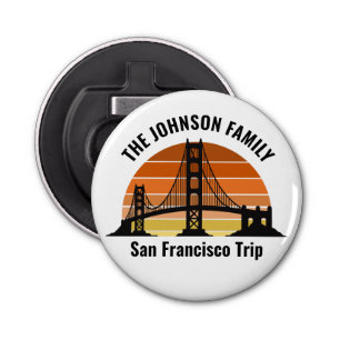 San Francisco Bridge Sunset Custom Trip Souvenir Bottle Opener