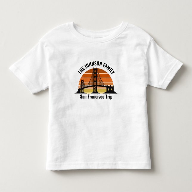 San Francisco Bridge Sunset Custom Trip Toddler T-Shirt (Front)
