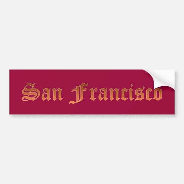 San Francisco Bumper Sticker (Front)