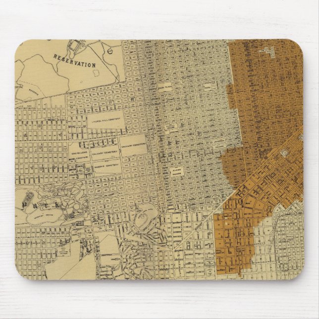 San Francisco burnt area, 1906 Mouse Pad (Front)