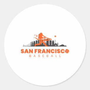San Francisco Bysebyll Vintage Player Retro Byseby Classic Round Sticker