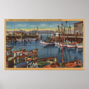 San Francisco, CA Fishing Fleet at Fisherman's Poster
