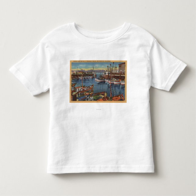 San Francisco, CA Fishing Fleet at Fisherman's Toddler T-Shirt (Front)