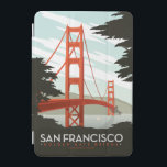 San Francisco, CA - Golden Gate Bridge iPad Mini Cover<br><div class="desc">Anderson Design Group is an award-winning illustration and design firm in Nashville,  Tennessee. Founder Joel Anderson directs a team of talented artists to create original poster art that looks like classic vintage advertising prints from the 1920s to the 1960s.</div>
