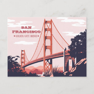 San Francisco, CA - Golden Gate Bridge post card