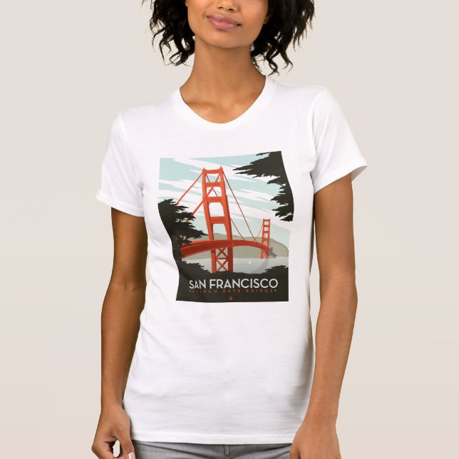 San Francisco, CA - Golden Gate Bridge T-Shirt (Front)