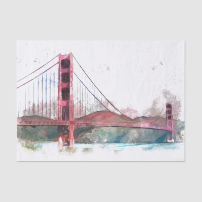 San Francisco, CA - Golden Gate Bridge Tissue Paper (Front)