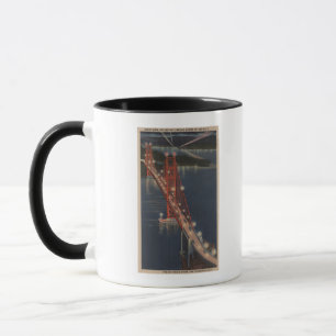 San Francisco, CA - Night View of Golden Gate Mug