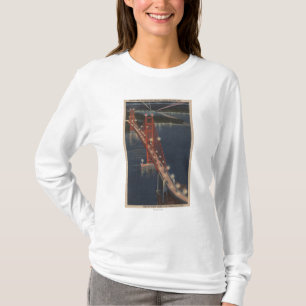 San Francisco, CA - Night View of Golden Gate T-Shirt