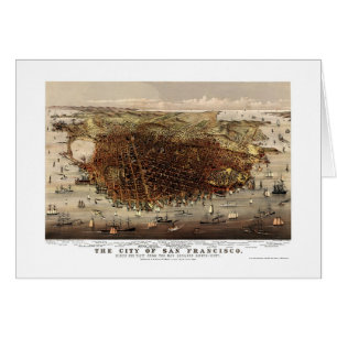 San Francisco, CA Panoramic Map - 1878