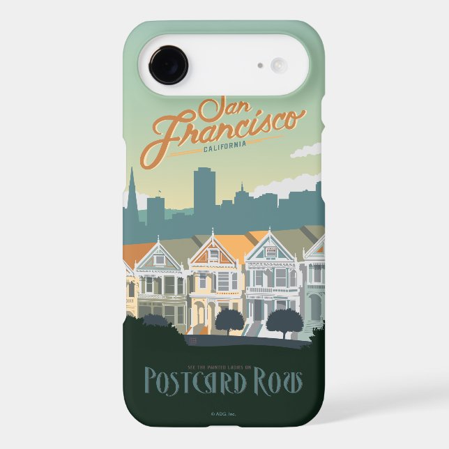 San Francisco, CA - Postcard Row Case-Mate iPhone Case (Back)