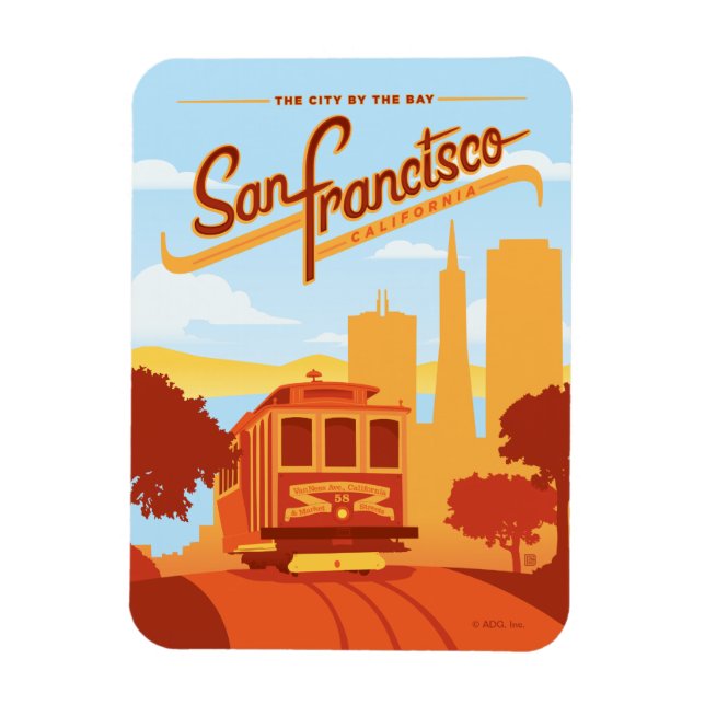 San Francisco, CA - The City by the Bay Magnet (Vertical)