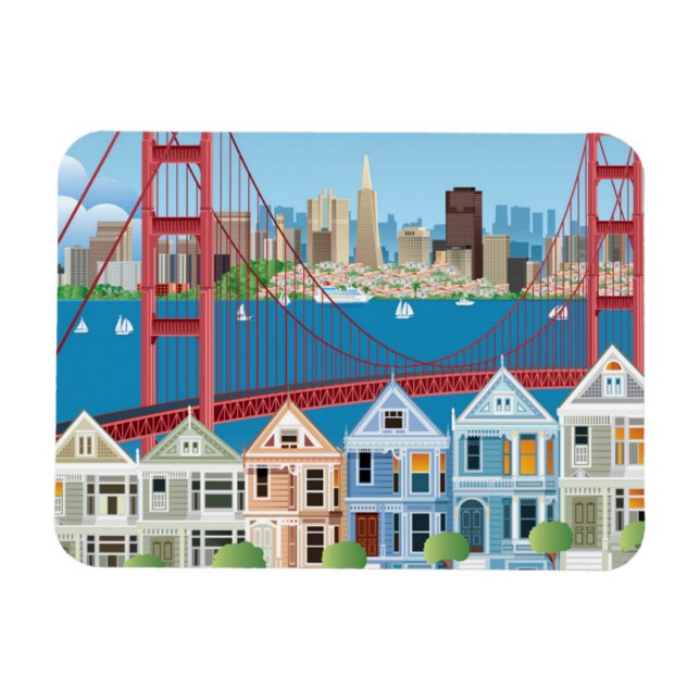 San Francisco, CA | The City By The Bay Magnet (Horizontal)