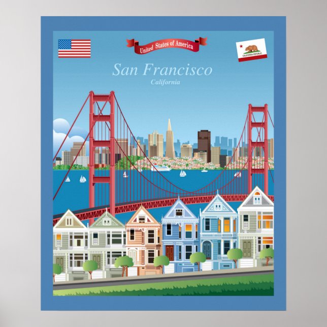San Francisco, CA | The City By The Bay Poster (Front)