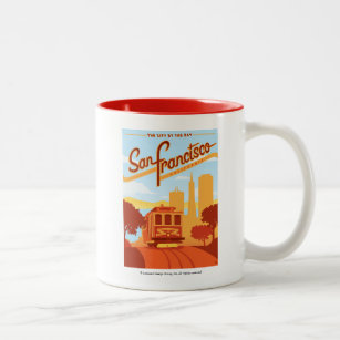 San Francisco, CA - The City by the Bay Two-Tone Coffee Mug