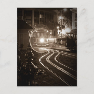 San Francisco Cable Car at Night Postcard