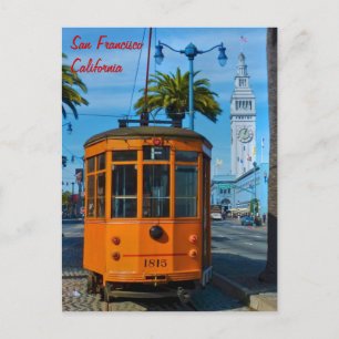 San Francisco Cable Car & Ferry Building Postcard