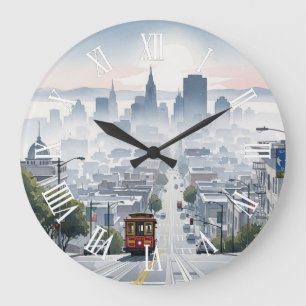 San Francisco Cable Car Large Clock