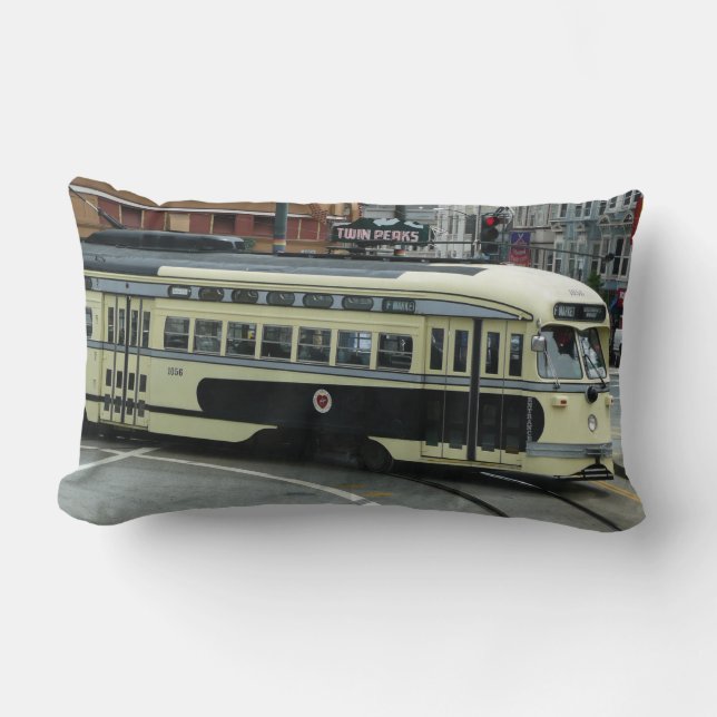San Francisco Cable Car Lumbar Cushion (Front)