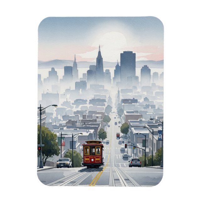 San Francisco Cable Car Magnet (Vertical)