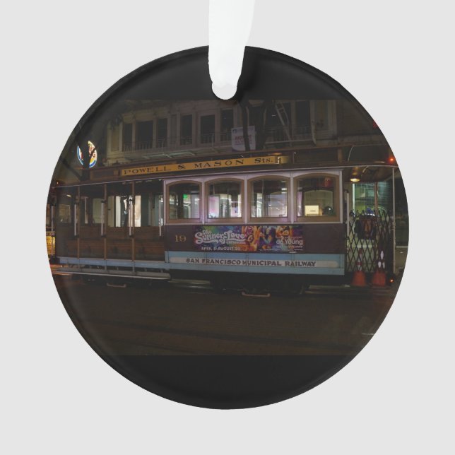 San Francisco Cable Car Ornament (Front)
