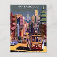 San Francisco Cable Car Retro Vintage Travel