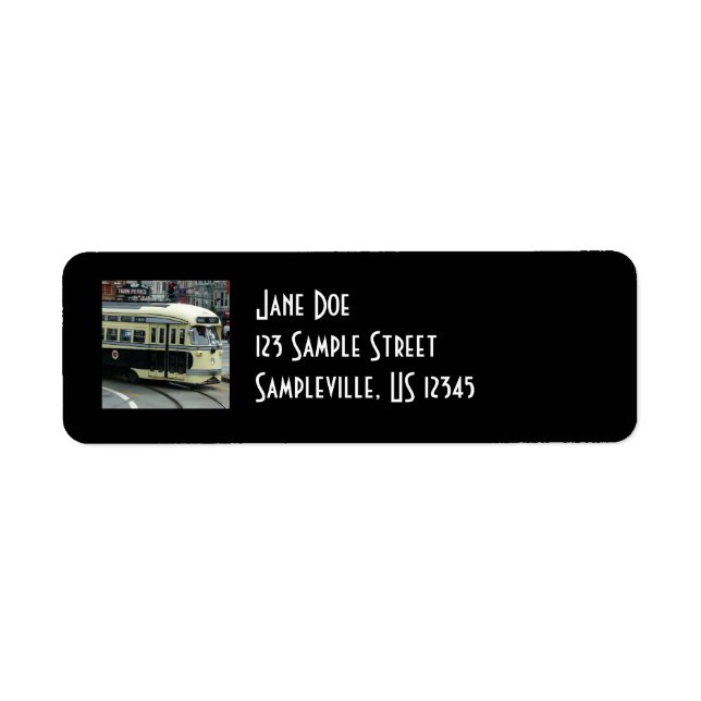 San Francisco Cable Car Return Address Label (Front)