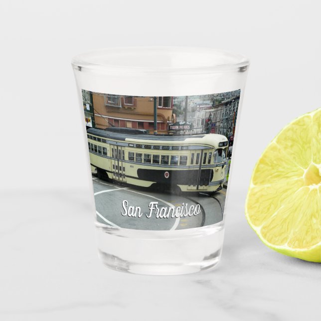 San Francisco Cable Car Shot Glass (Front)
